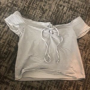 striped crop top